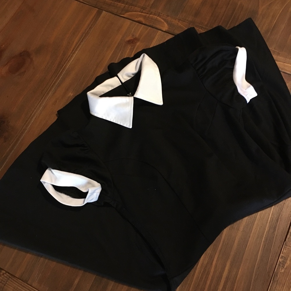 COLLARED DRESS , GOTHIC SCHOOL GIRL DRESS